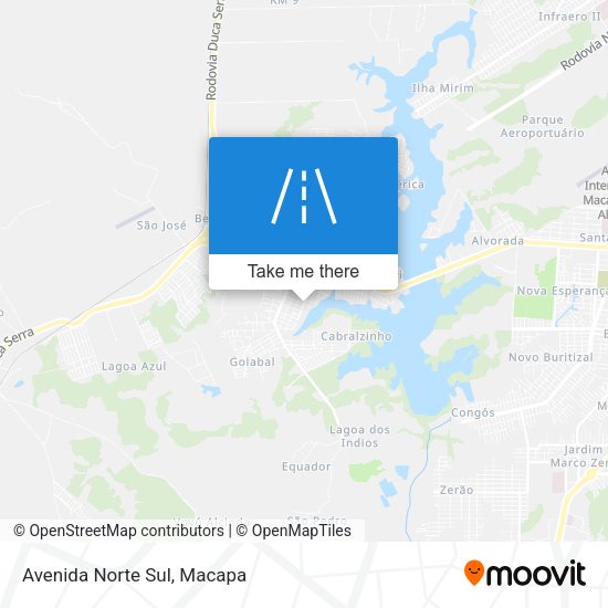 Mapa Avenida Norte Sul