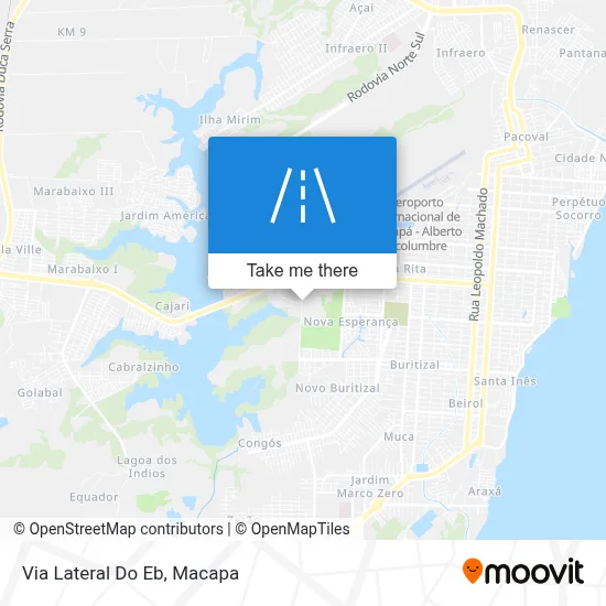 Via Lateral Do Eb map