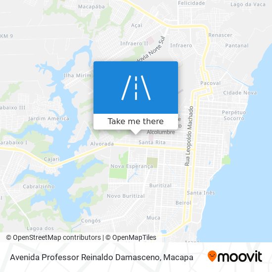 Mapa Avenida Professor Reinaldo Damasceno