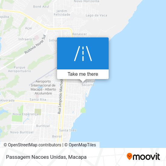 Passagem Nacoes Unidas map