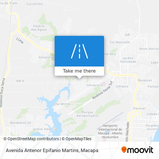 Mapa Avenida Antenor Epifanio Martins
