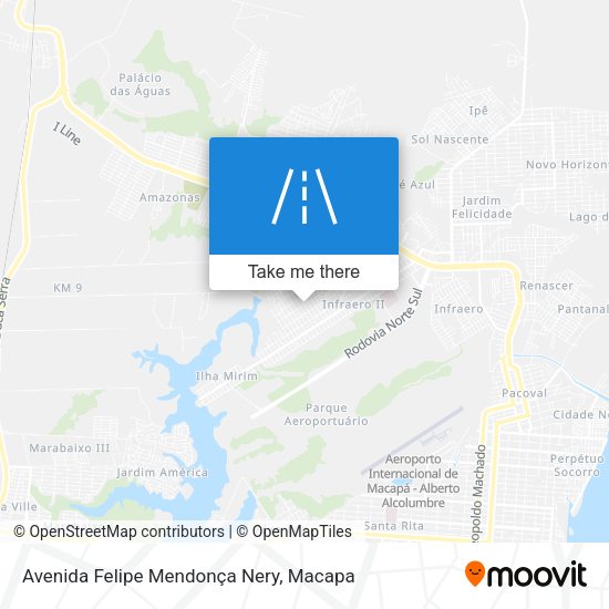 Mapa Avenida Felipe Mendonça Nery