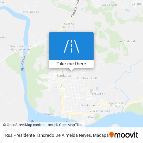 Mapa Rua Presidente Tancredo De Almeida Neves