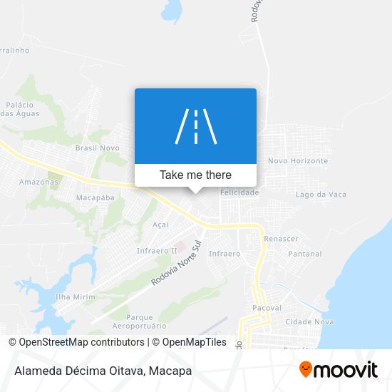Alameda Décima Oitava map