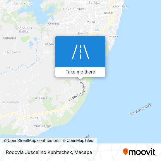 Rodovia Juscelino Kubitschek map