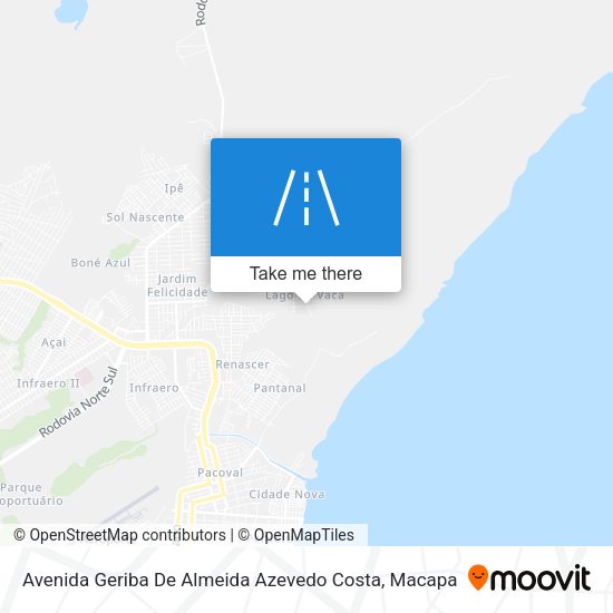 Mapa Avenida Geriba De Almeida Azevedo Costa