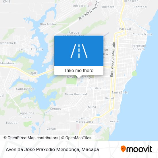 Mapa Avenida José Praxedio Mendonça