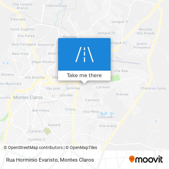 Mapa Rua Horminio Evaristo