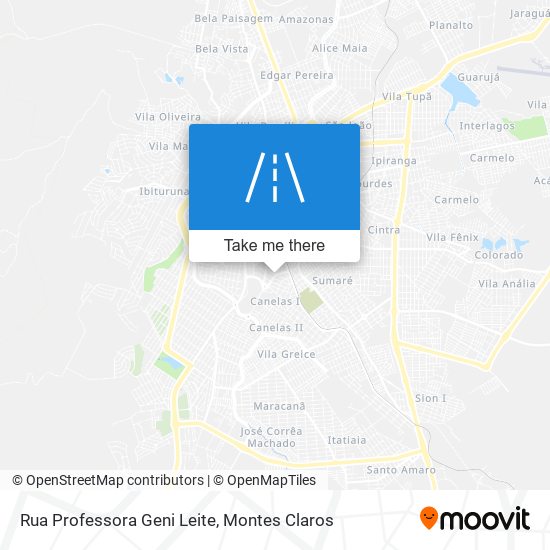 Mapa Rua Professora Geni Leite