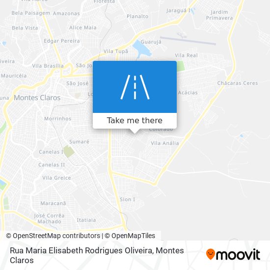 Mapa Rua Maria Elisabeth Rodrigues Oliveira