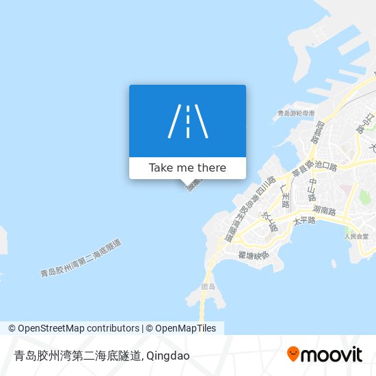 青岛胶州湾第二海底隧道 map