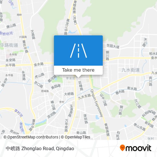 中崂路 Zhonglao Road map
