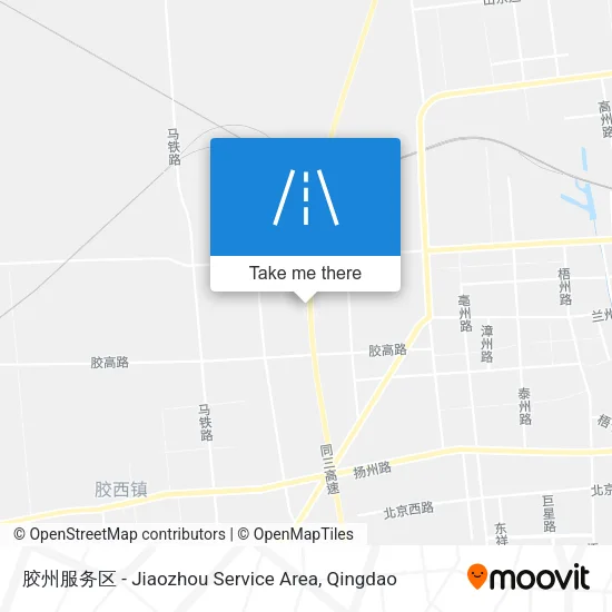 胶州服务区 - Jiaozhou Service Area map