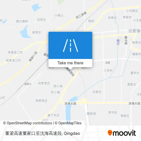 董梁高速董家口至沈海高速段 map