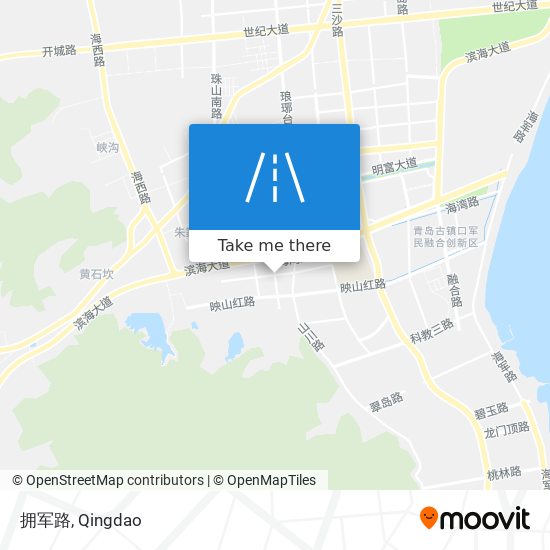 拥军路 map