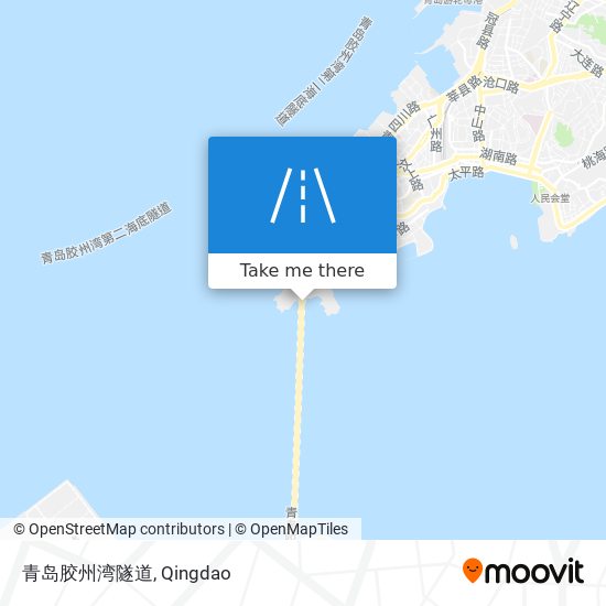 青岛胶州湾隧道 map