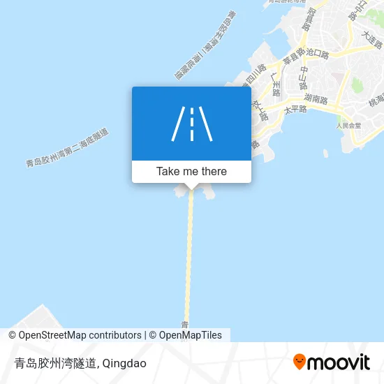 青岛胶州湾隧道 map