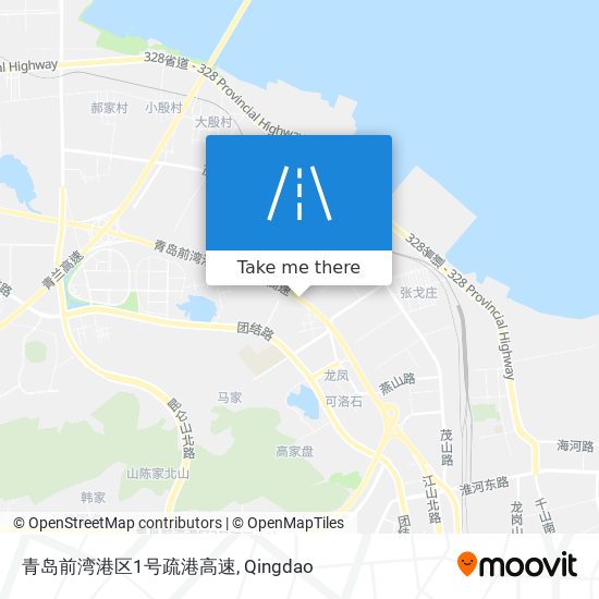 青岛前湾港区1号疏港高速 map
