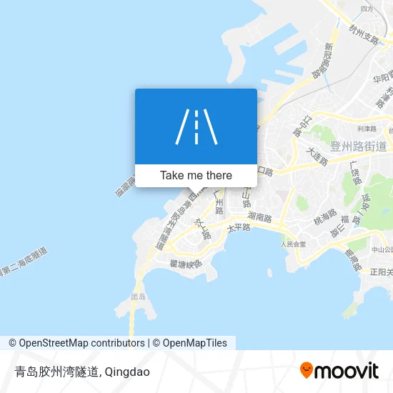 青岛胶州湾隧道 map