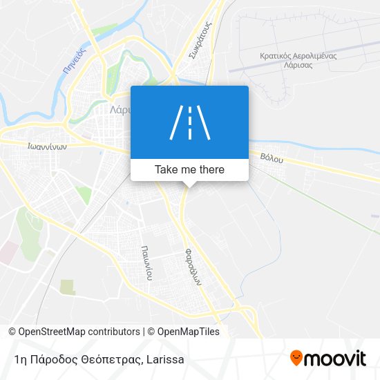 1η Πάροδος Θεόπετρας map