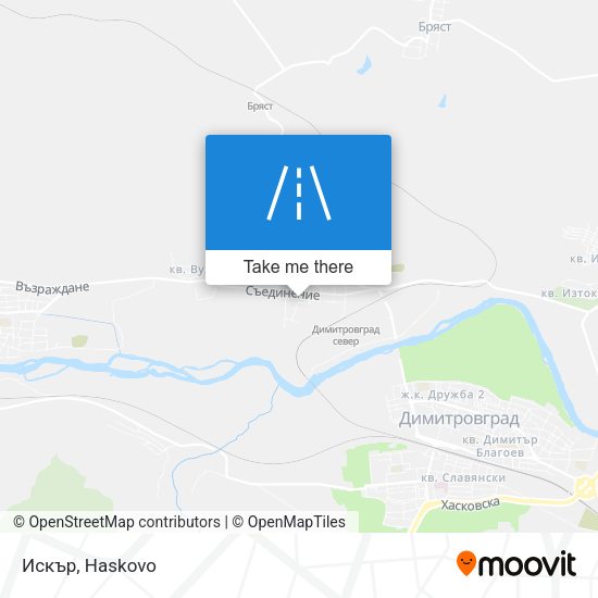 Искър map
