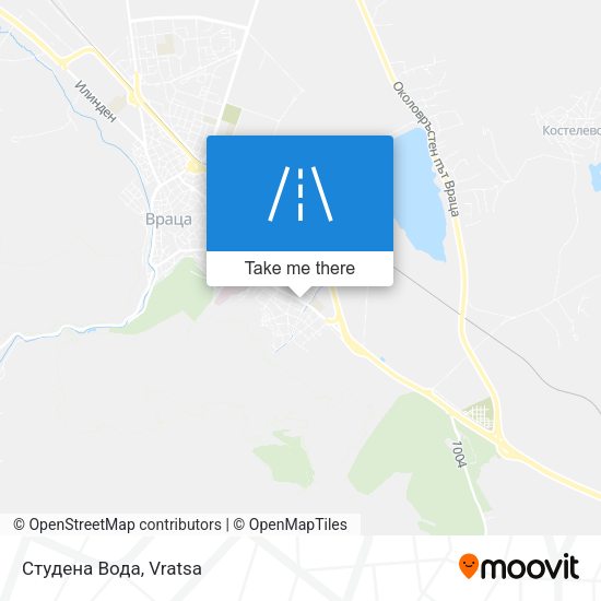 Студена Вода map