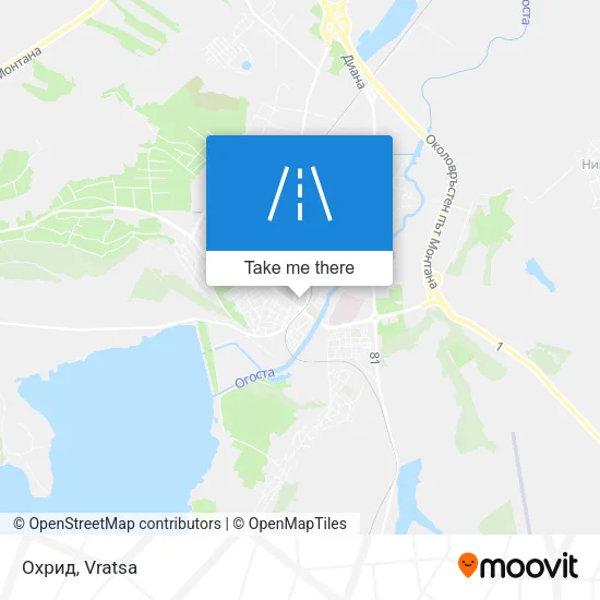 Карта Охрид