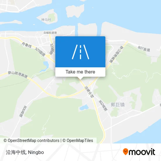 沿海中线 map