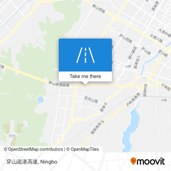 穿山疏港高速 map
