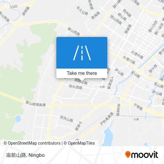 庙前山路 map