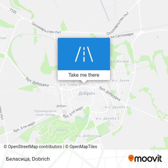 Беласица map