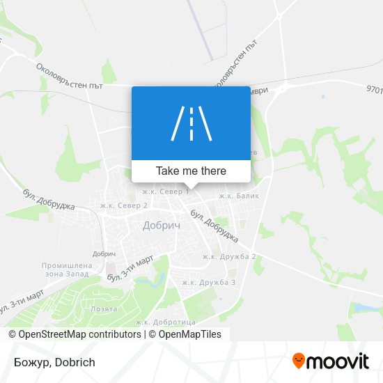 Божур map