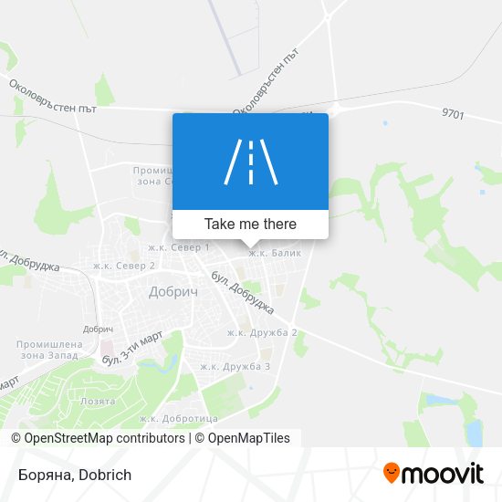Боряна map