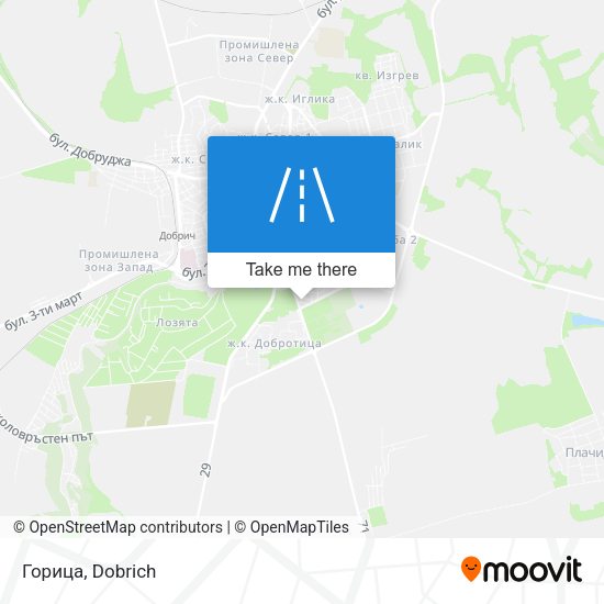 Горица map