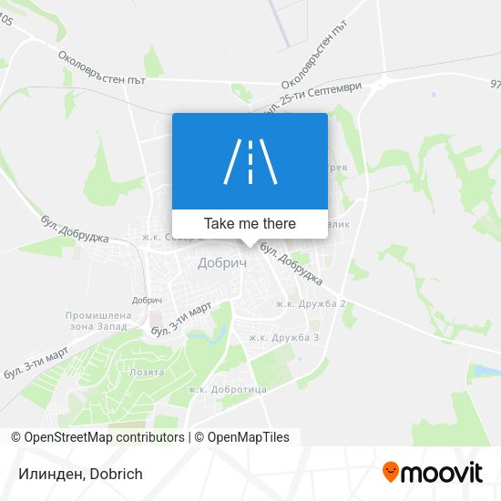 Илинден map