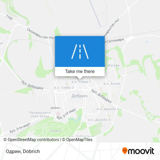 Одрин map