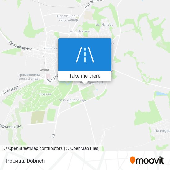 Росица map