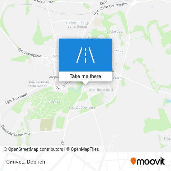 Синчец map