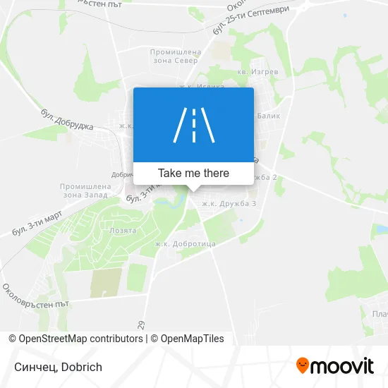 Карта Синчец