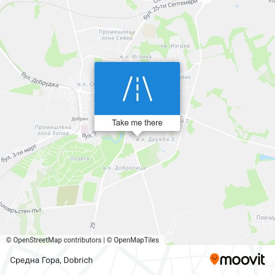 Средна Гора map
