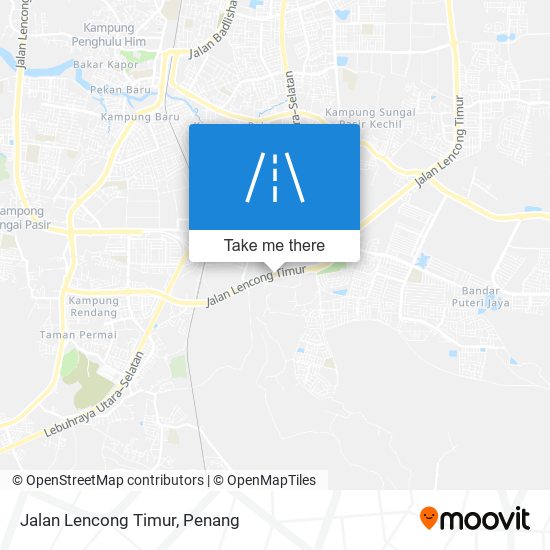 Peta Jalan Lencong Timur