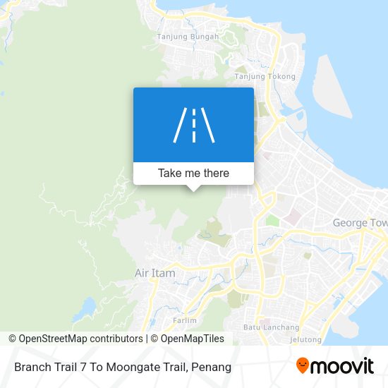 Branch Trail 7 To Moongate Trail map