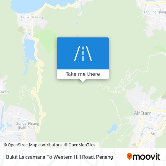 Bukit Laksamana To Western Hill Road map