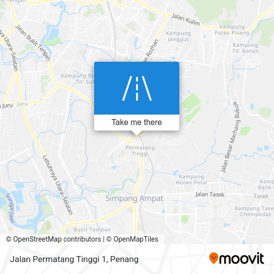 Jalan Permatang Tinggi 1 map