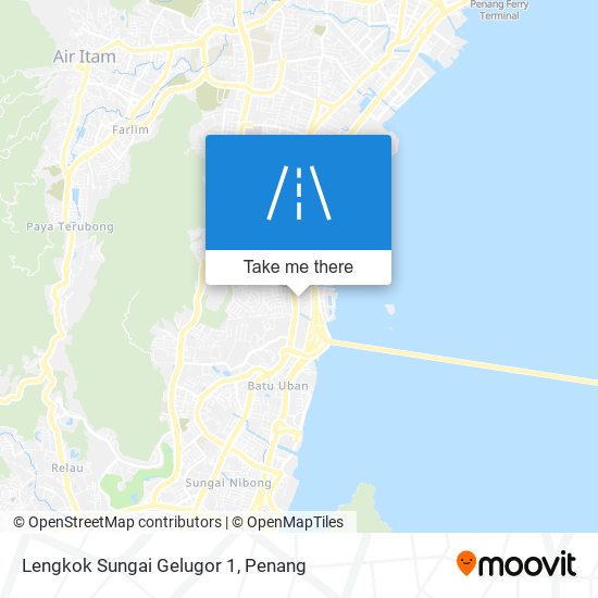 Lengkok Sungai Gelugor 1 map