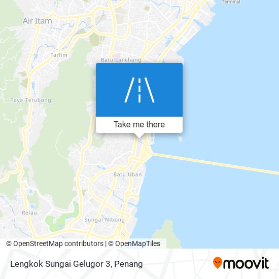 Lengkok Sungai Gelugor 3 map