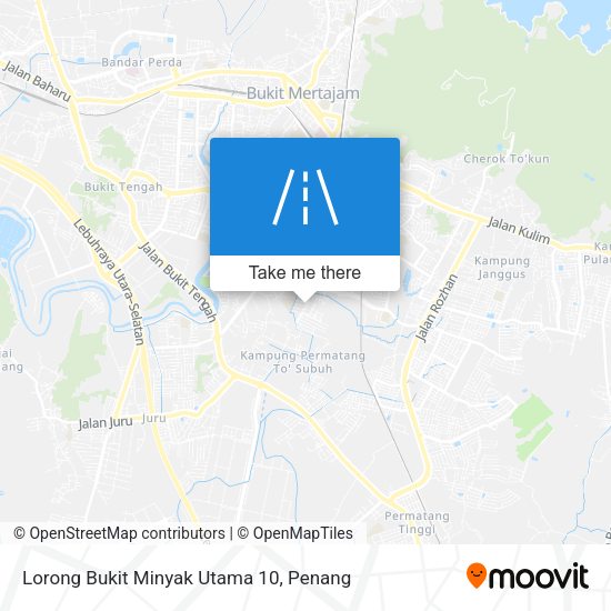 Peta Lorong Bukit Minyak Utama 10