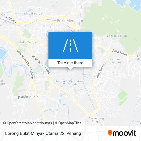 Peta Lorong Bukit Minyak Utama 22