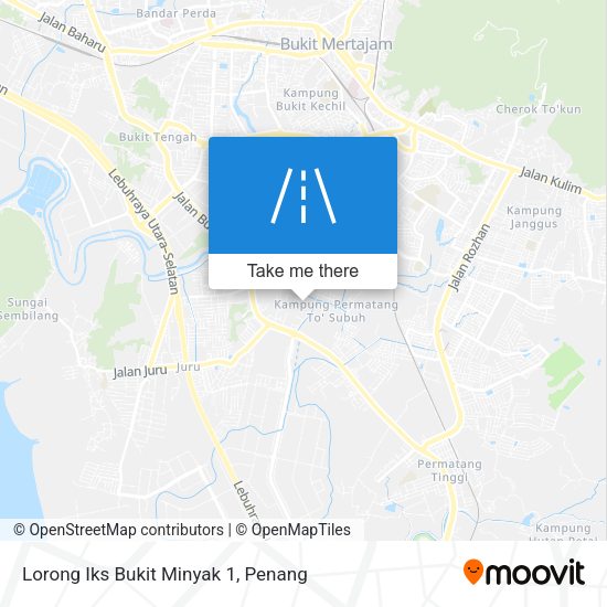 Peta Lorong Iks Bukit Minyak 1