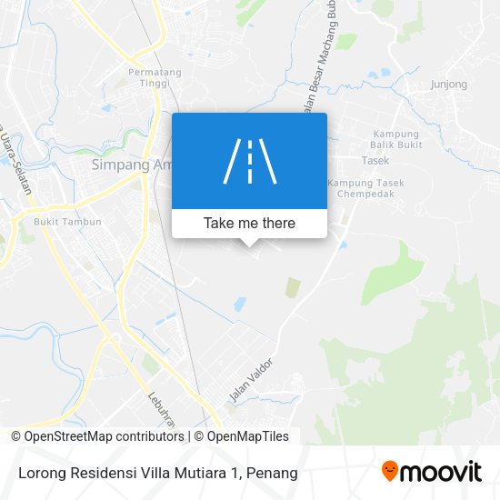 Peta Lorong Residensi Villa Mutiara 1